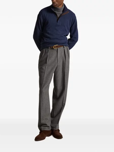 Șosete Polo Ralph Lauren cu model herringbone cu broderie plasă albastru