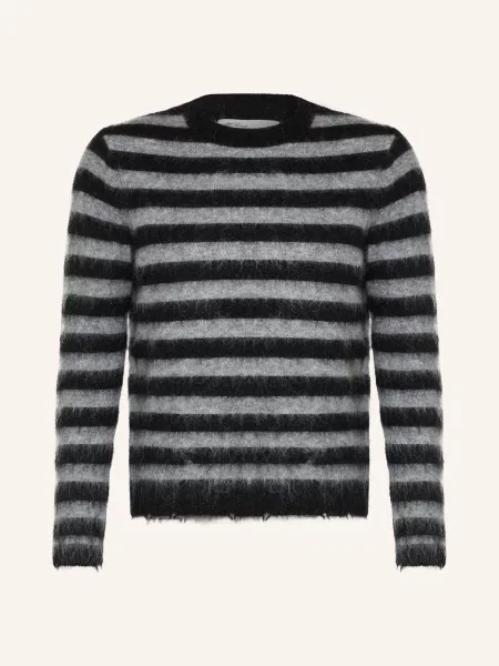 Allsaints Svetr Harry S Mohérem šedá černá