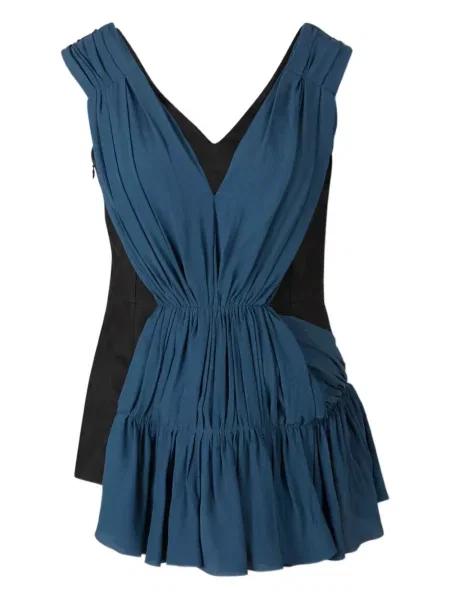 Bluzka Marni z dekoltem w serek niebieska