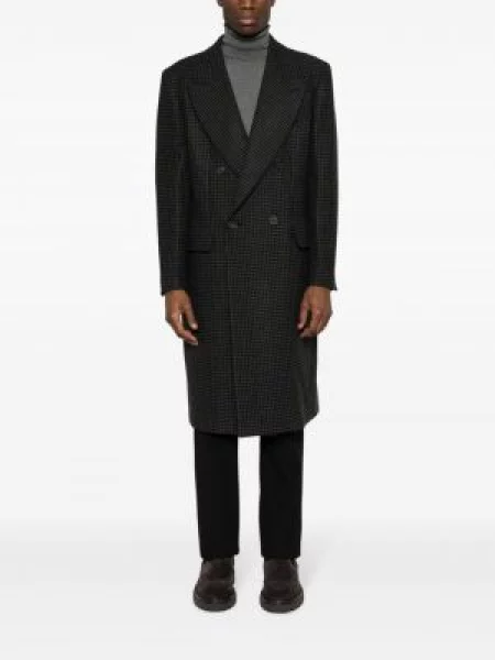 "houndstooth" rašto paltas Hevo