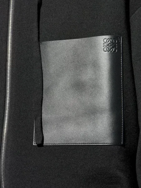 Hanorac cu glugă Loewe de lână negru