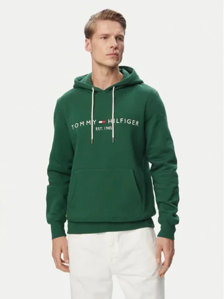 Tommy Hilfiger Суитшърт Logo Тъмнозелен