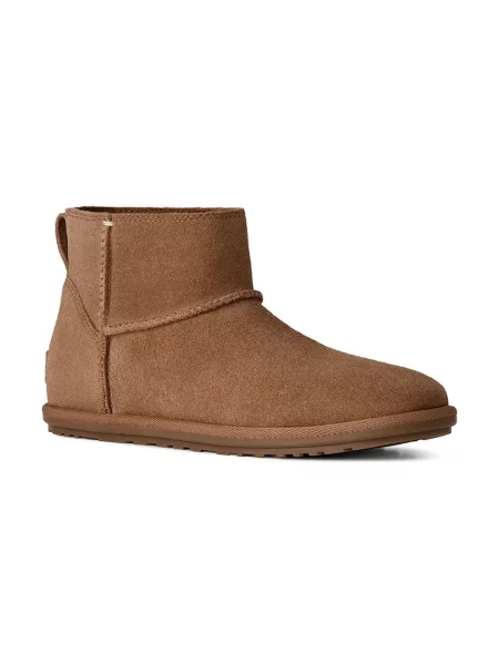 UGG Bocanci W Classic Mini Deconstructed | piele întoarsă bej