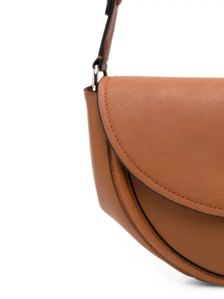 Δερμάτινη τσάντα χιαστί Guess με αυτόγραφο καφέ