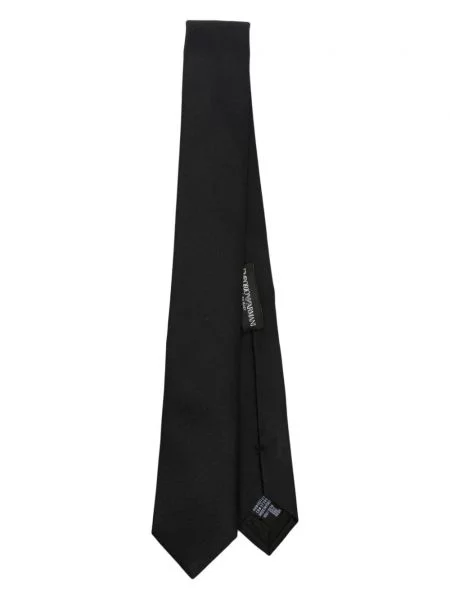 Cravată Emporio Armani de mătase negru