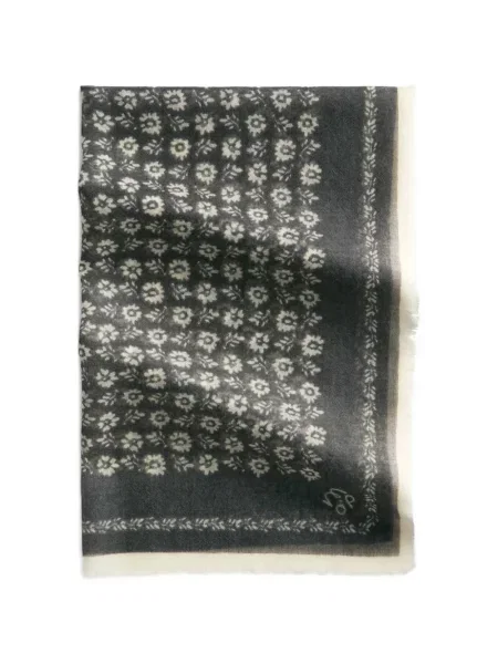 Fular Marc O'polo cu model floral cu imagine gri