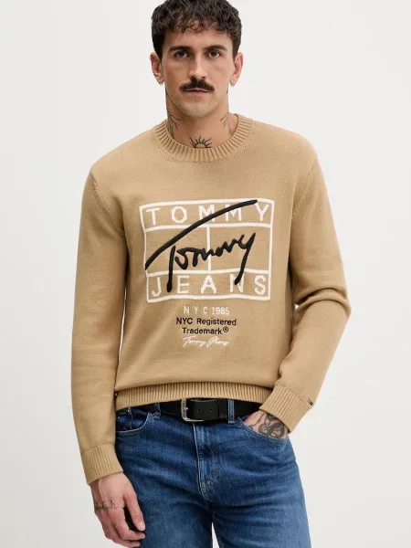 Tommy Jeans πουλόβερ μπεζ