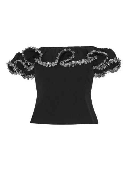 Top Rotate Birger Christensen din crep negru