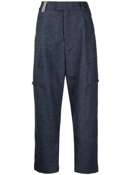 Szerokie spodnie Marina Yee wełniane niebieskie