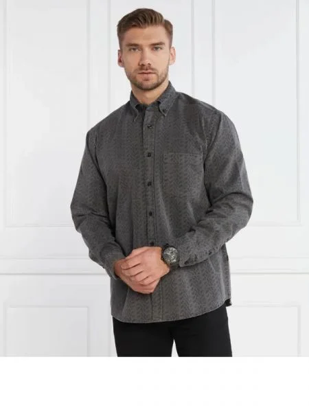 BOSS ORANGE Cămașă | Relaxed fit gri