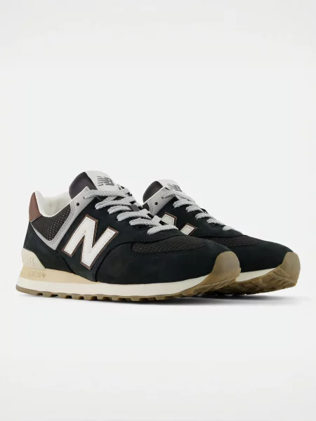Замшевые повседневные кроссовки New Balance 574 черные