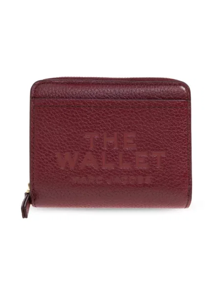 Portfel Marc Jacobs skórzany z logo czerwony