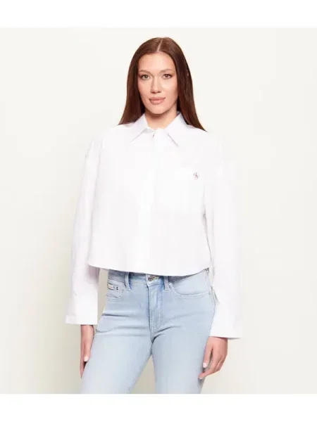 Calvin Klein Jeans Cămașă | Relaxed fit alb
