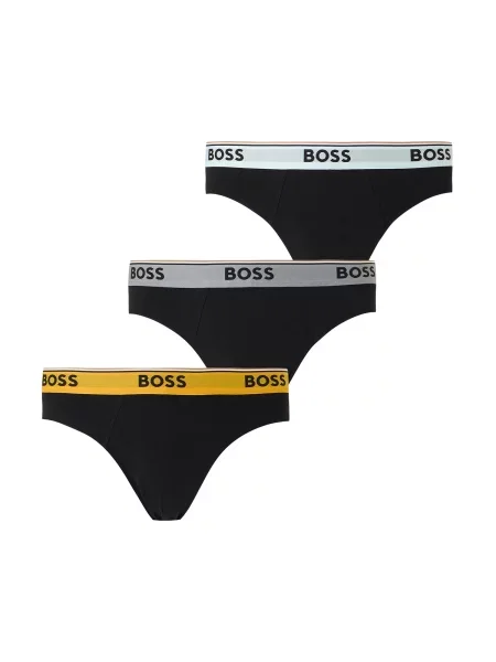 BOSS Slip albastru pastel / galben / gri negru
