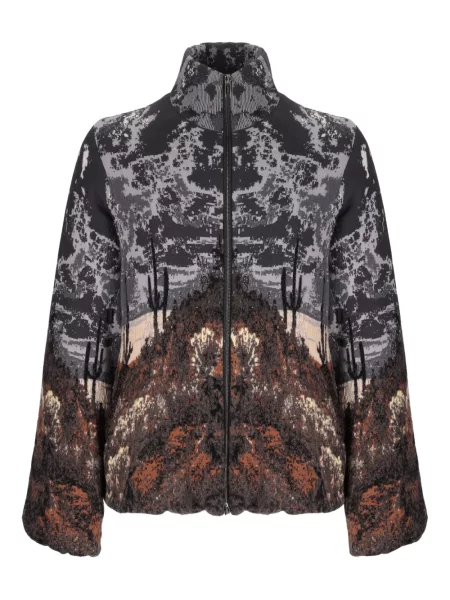 Dzianinowy kurtka bomber Laneus brązowy