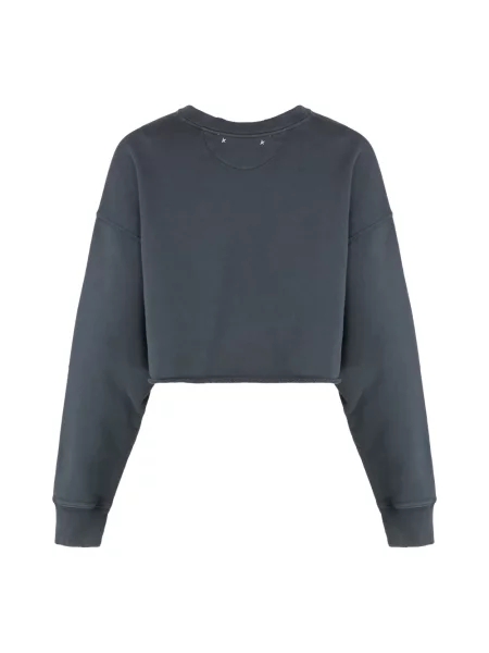 Kołnierzykowy bluza Golden Goose o krotszym kroju czarna