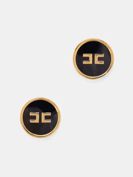 Uhani Elisabetta Franchi črna