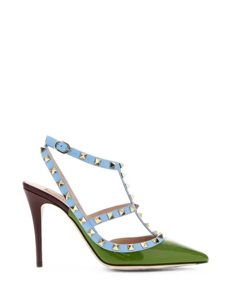 Pantofi cu toc Valentino Garavani din piele de lac verde
