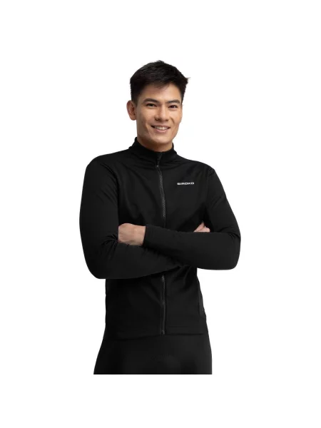 Zimowa kurtka rowerowa softshell Kolarstwo Siroko Core Everest czarna