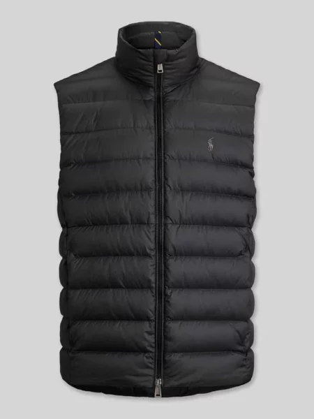Kamizelka w kroju regular fit z wyszywanym logo Polo Ralph Lauren czarna