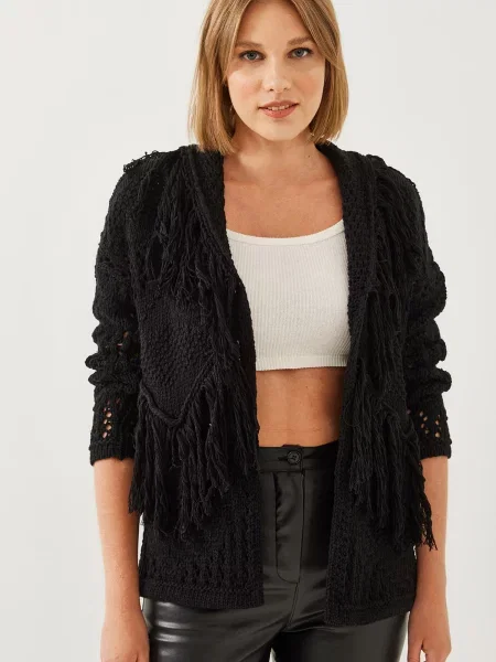Bianco Lucci Geacă tricotată negru