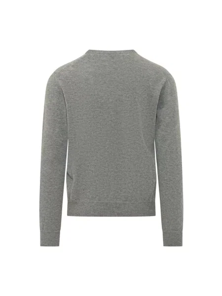 Sweter Malo z dekoltem w serek szary