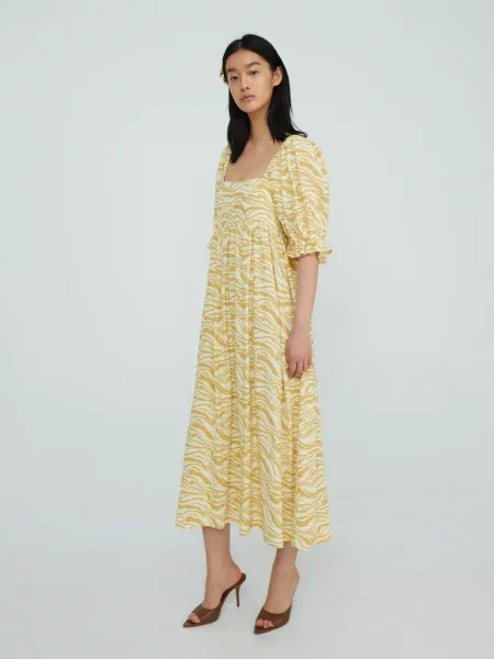 EDITED Rochie Patricia crem / auriu galben
