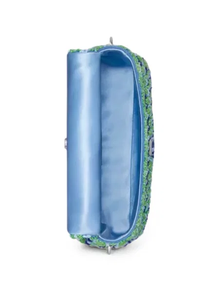 Geantă Tory Burch cu mărgele verde