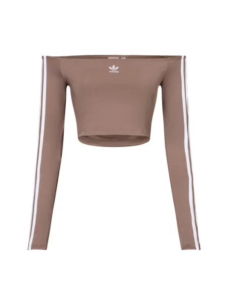 Adidas Originals koszulka z długim rękawem Kobiety jednolity M brązowy