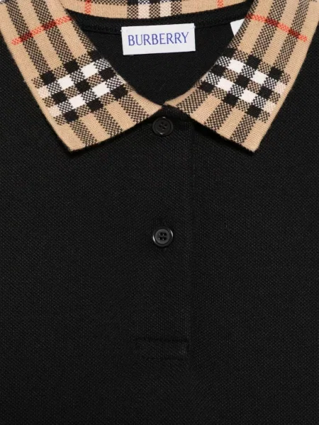 Sukienka koszulowa dziecięca Burberry czarna