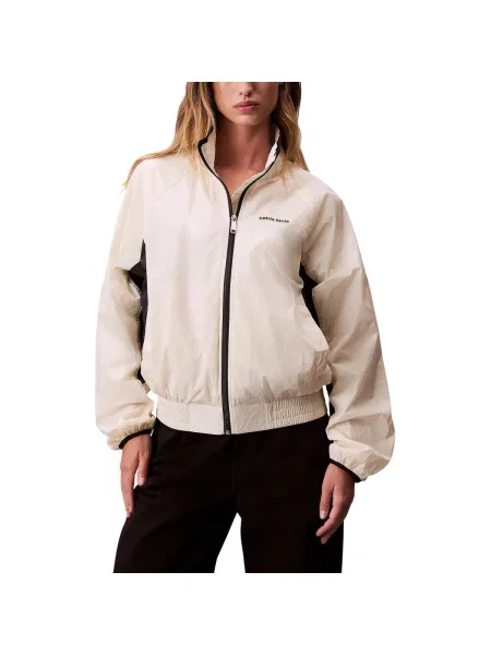 Geacă de blugi Calvin Klein Jeans alb