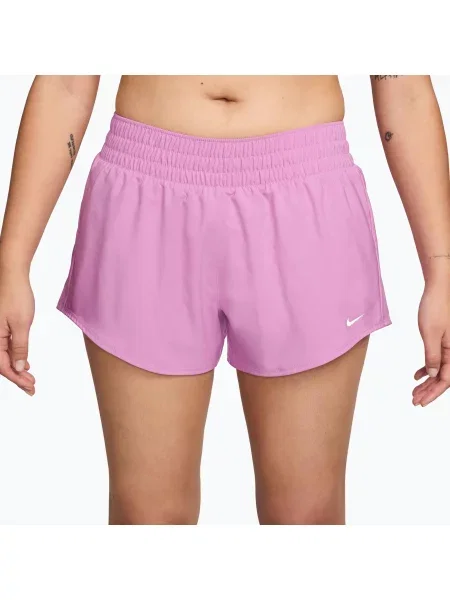 Pantaloni scurți pentru femei Nike One Dri-Fit 3" light magenta/white alb