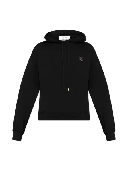 Bluza z kapturem Maison Kitsune z kapturem czarna