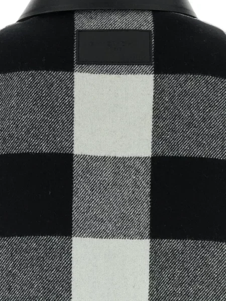 Gulerat geanta de piele Givenchy în carouri negru