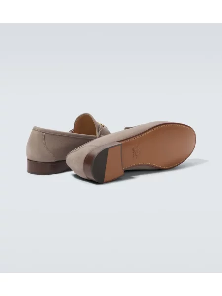 Pantofi loafer Valentino Garavani din piele bej