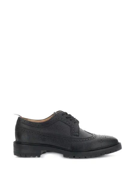 Brogues Thom Browne cu șireturi din piele negru