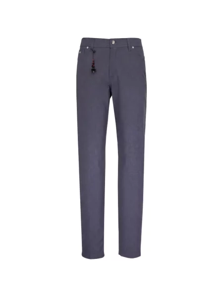 Pantaloni Marco Pescarolo de flanelă albastru