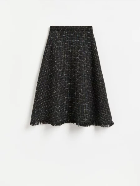 Reserved Fustă midi din tweed multicolor