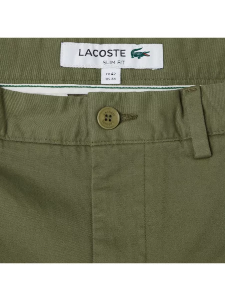 Lacoste Szorty Slim Fit Khaki zielony