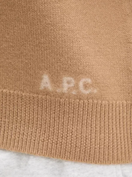 Шерстяной свитер A.p.c. коричневый