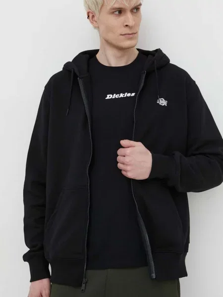 Pulover Dickies SUMMERDALE THROUGH s kapuco črna