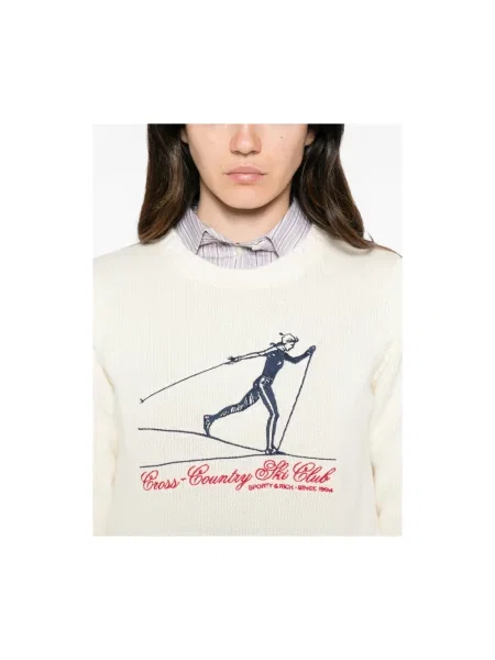 Sweter Sporty And Rich biały