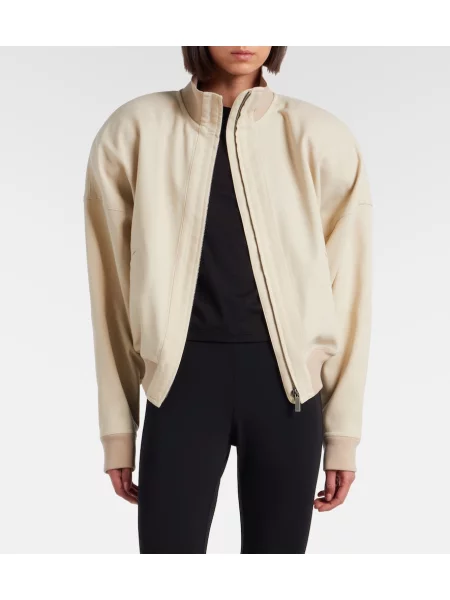 Geacă bomber Gucci din poplin bej