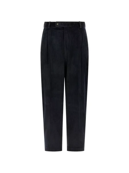 Pantaloni Gabriele Pasini de catifea cord albastru
