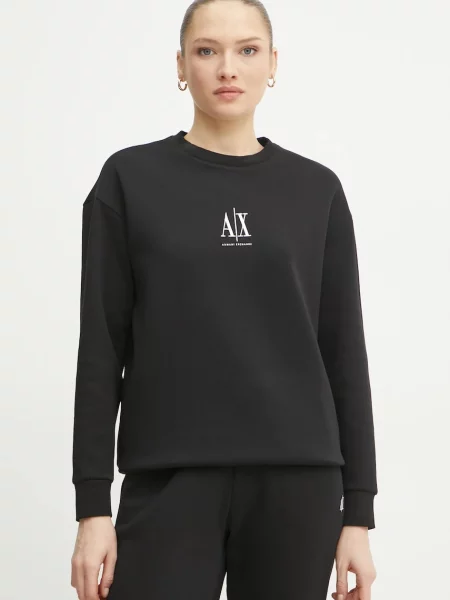 Dukserica Armani Exchange za žene s aplikacijom crna