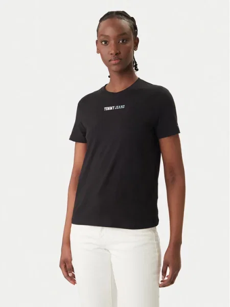 Tricou Tommy Hilfiger Jeans negru