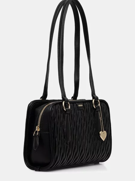 Geantă shopper Hugo din piele negru