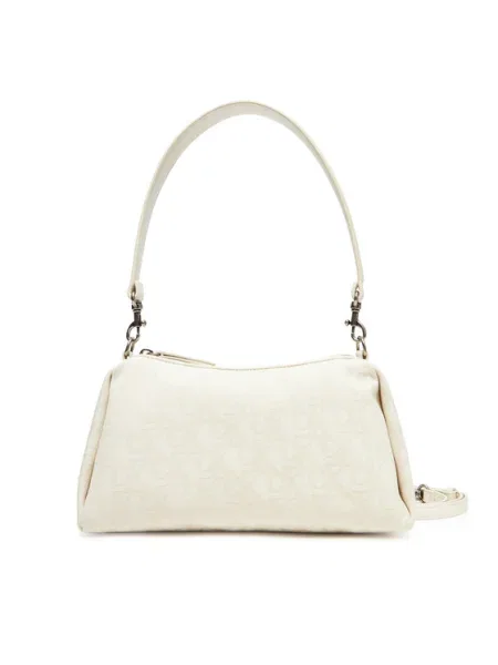 Geantă Calvin Klein Jeans Ckj Monogram Drop Sm Shoulder Ba Écru bej