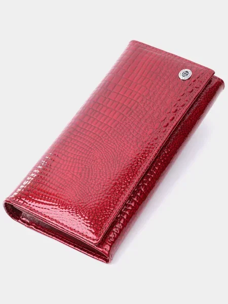 Кожаный кошелек St Leather Accessories красный