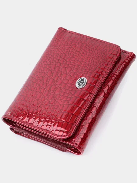 Кожаный кошелек St Leather Accessories красный